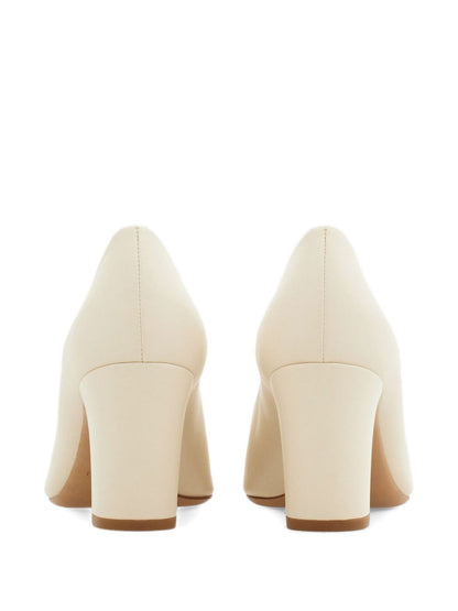 Ferragamo Gancini block heel pump BROWN