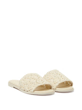 Fabiana Filippi Knitted flate sandals WHITE