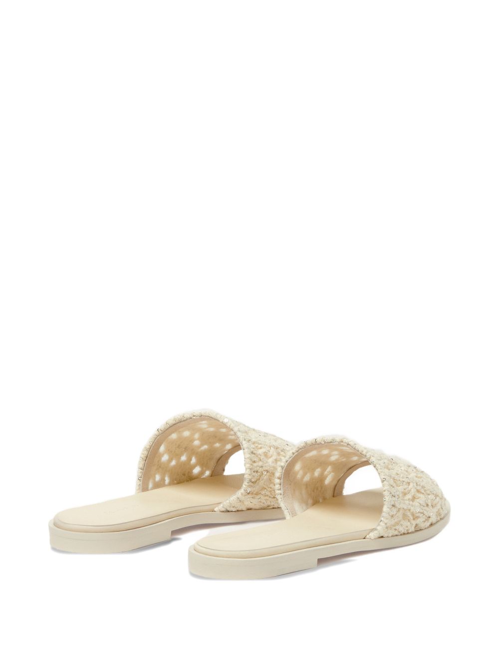 Fabiana Filippi Knitted flate sandals WHITE