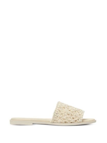 Fabiana Filippi Knitted flate sandals WHITE