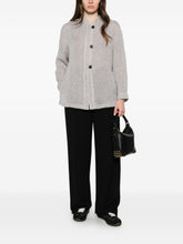 Emporio Armani Linen buttoned jacket Gray