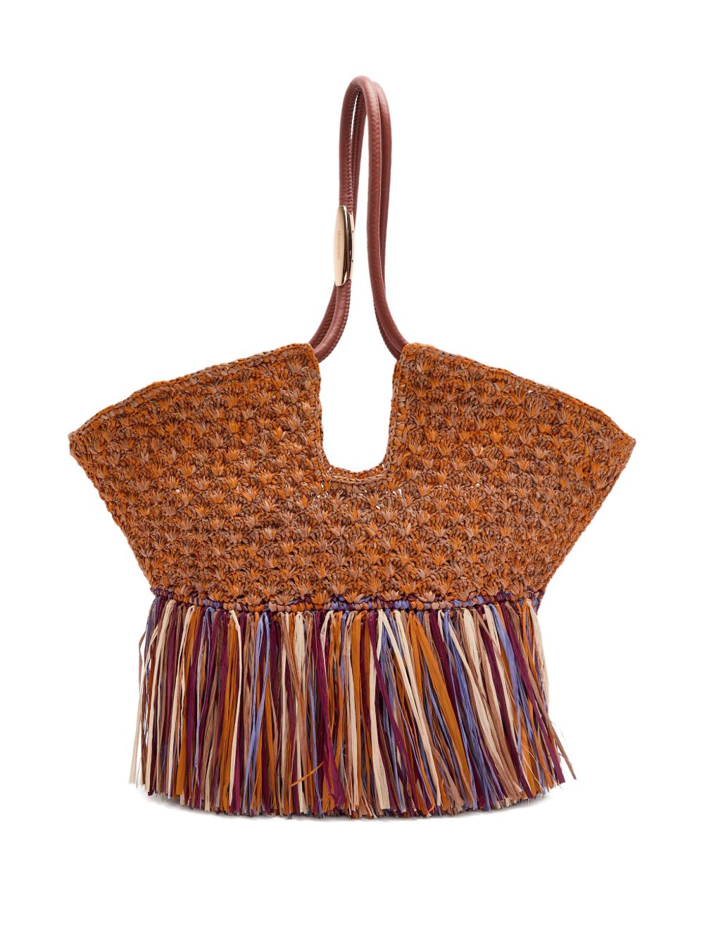 Zimmermann Woven Fringe Tote BROWN