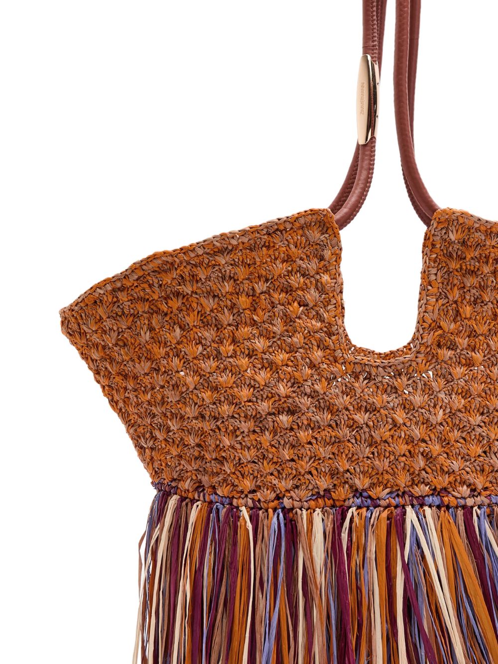 Zimmermann Woven Fringe Tote BROWN