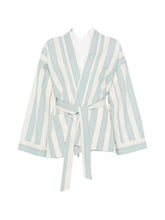 Forte Forte Striped kimono jacket LIGHT BLUE