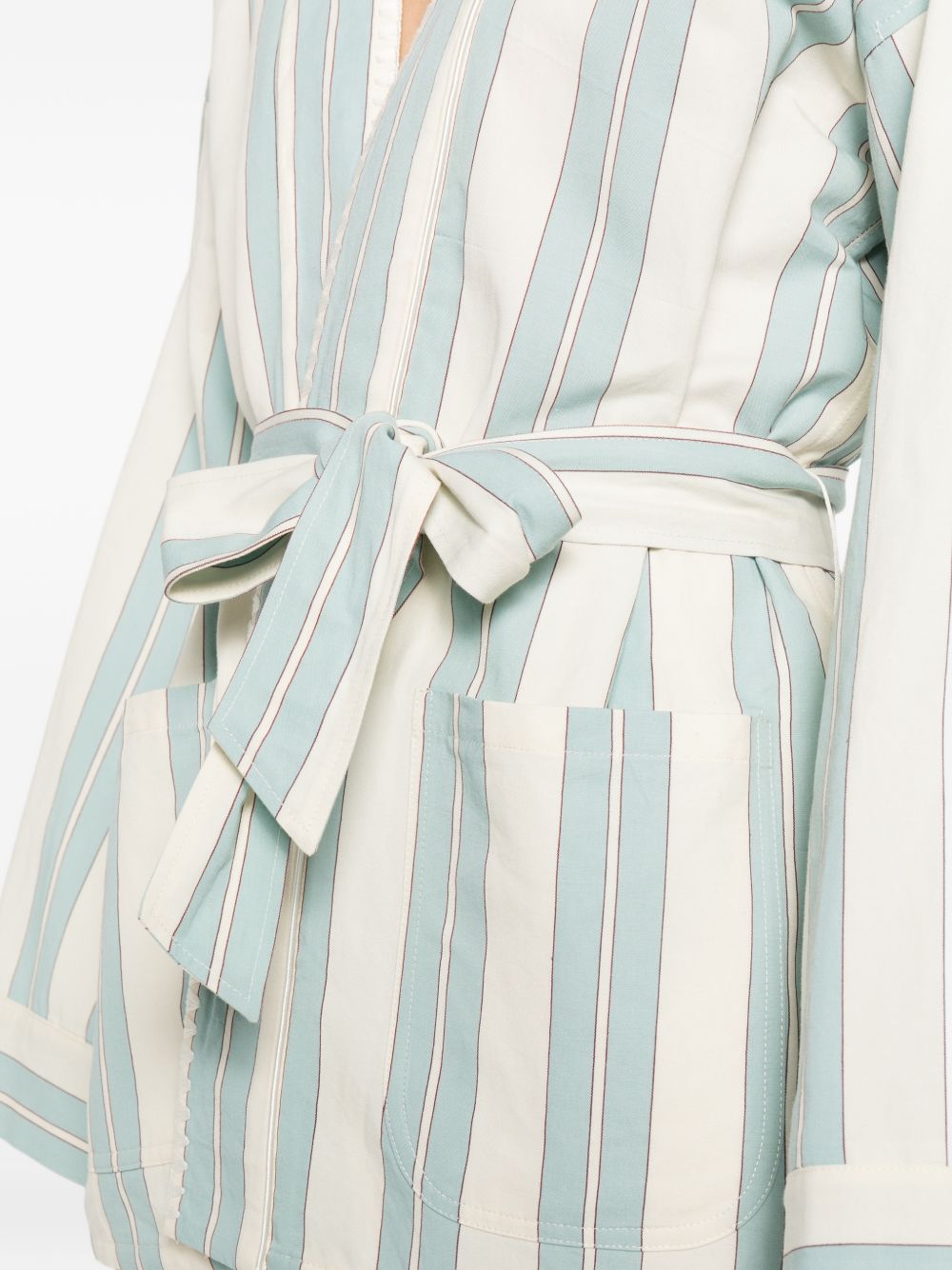 Forte Forte Striped kimono jacket LIGHT BLUE