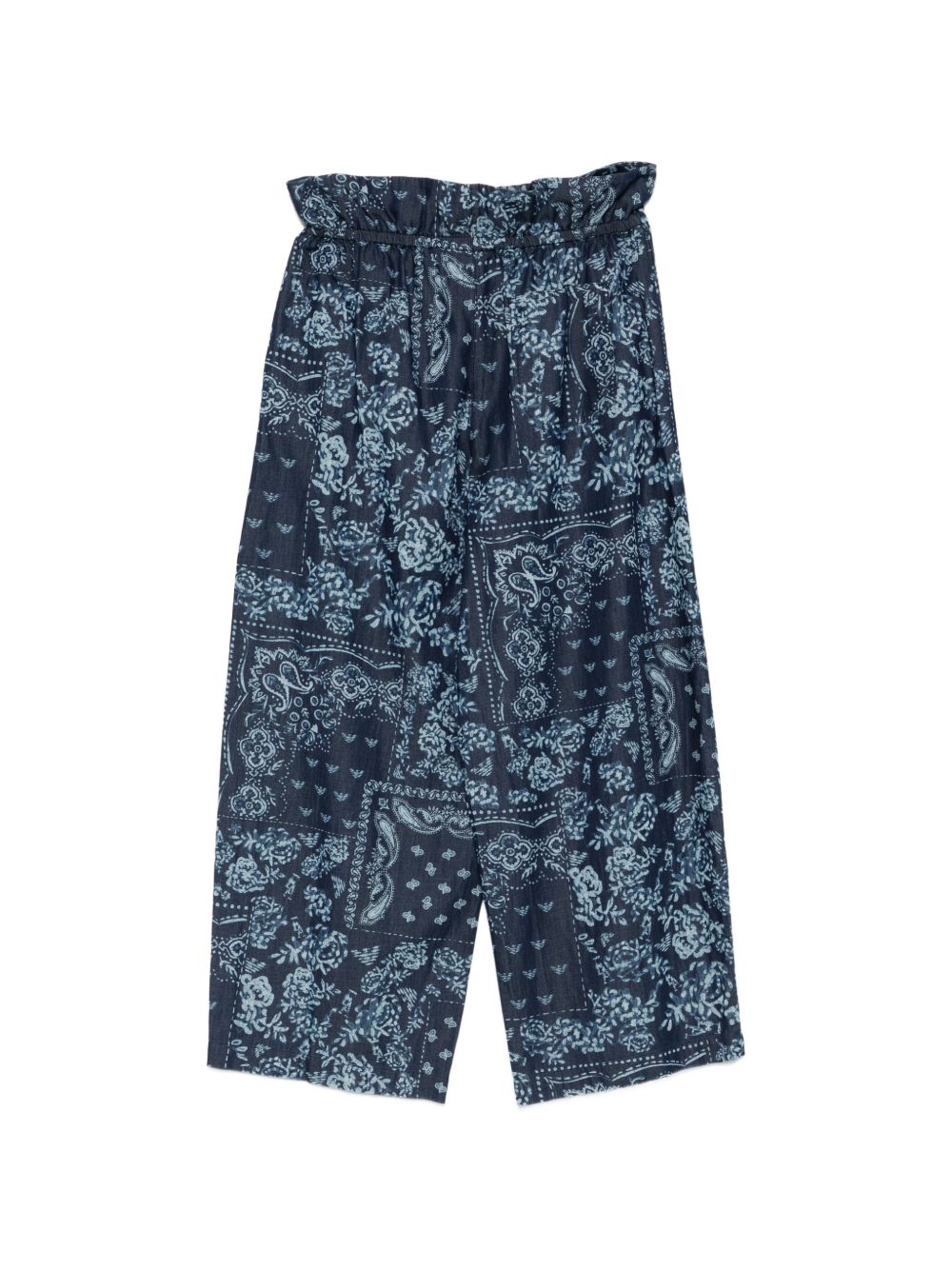 Emporio Armani Printed cotton trousers NAVY