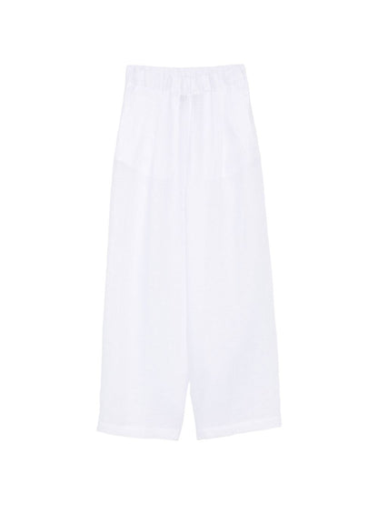 Semicouture Jhonny linen trousers WHITE