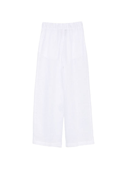 Semicouture Jhonny linen trousers WHITE
