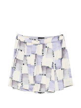 Emporio Armani Abstract Print Pleated Shorts MULTICOLOR