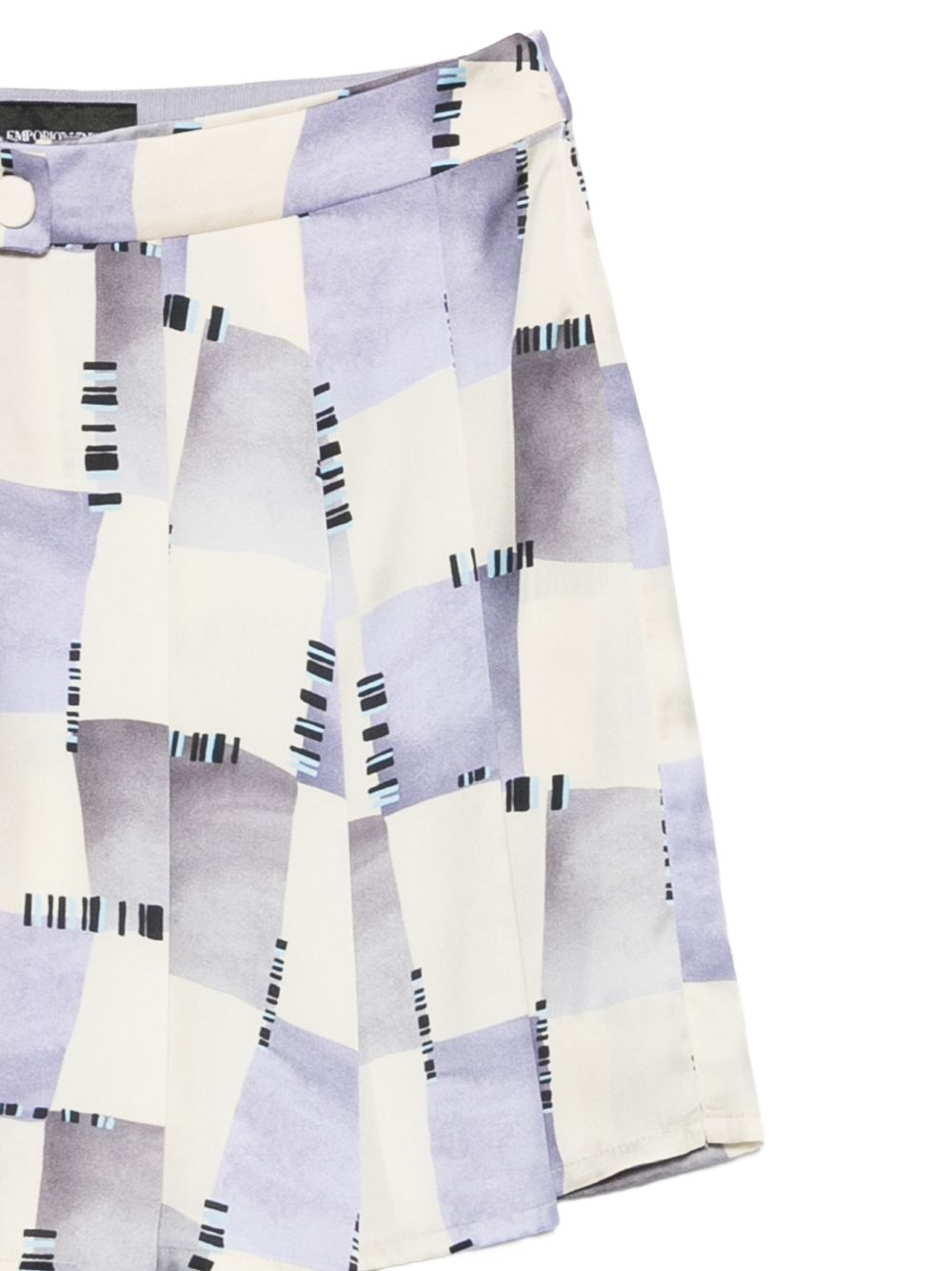 Emporio Armani Abstract Print Pleated Shorts MULTICOLOR