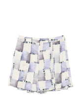 Emporio Armani Abstract Print Pleated Shorts MULTICOLOR