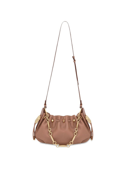 Zimmermann Ruched Chain Shoulder Bag BROWN