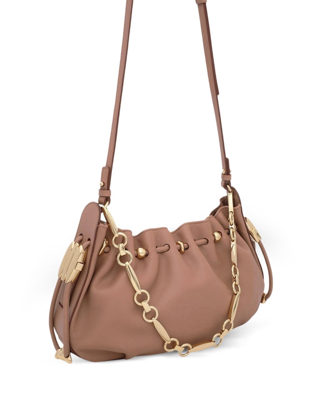 Zimmermann Ruched Chain Shoulder Bag BROWN