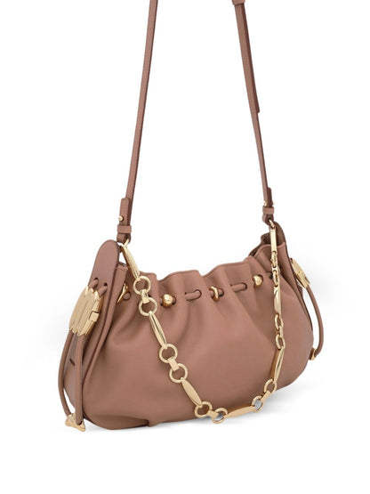 Zimmermann Ruched Chain Shoulder Bag BROWN