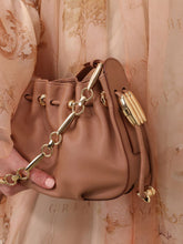 Zimmermann Ruched Chain Shoulder Bag BROWN