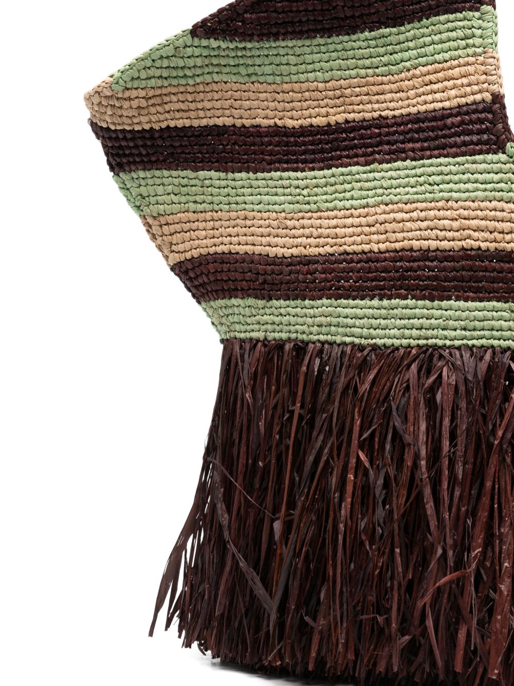 Zimmermann Striped Fringe Tote BORDEAUX