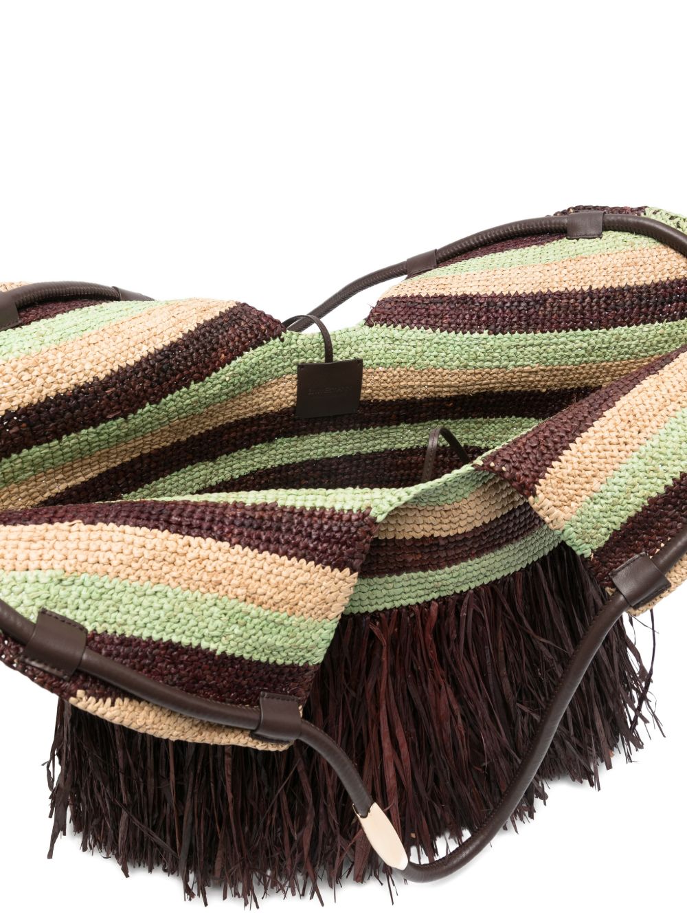 Zimmermann Striped Fringe Tote BORDEAUX