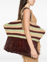 Zimmermann Striped Fringe Tote BORDEAUX