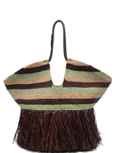 Zimmermann Striped Fringe Tote BORDEAUX