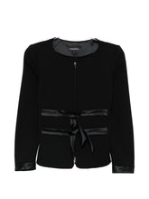 Emporio Armani Collarless Zip-Front Jacket BLACK