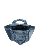 Ganni Denim small tote bag NAVY
