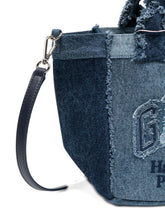 Ganni Denim small tote bag NAVY