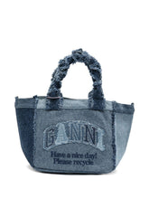 Ganni Denim small tote bag NAVY