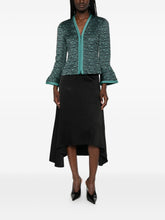 Emporio Armani Wave Pattern Zip-Front Jacket BLACK