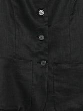 Semicouture Glenna linen vest BLACK