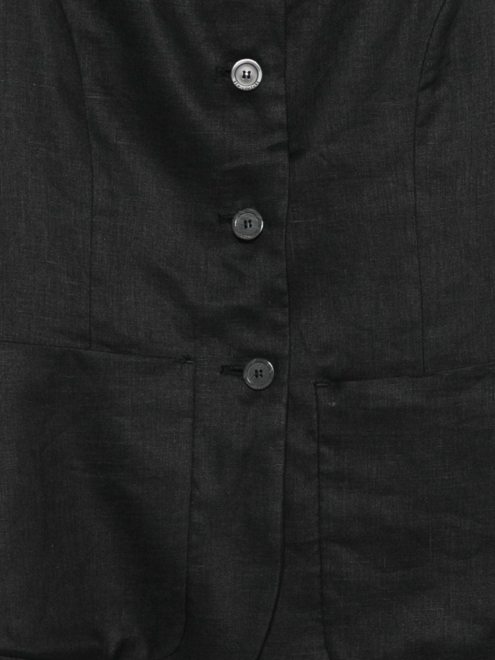 Semicouture Glenna linen vest BLACK