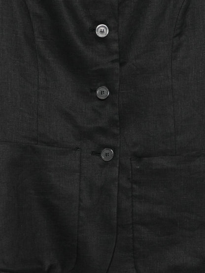 Semicouture Glenna linen vest BLACK
