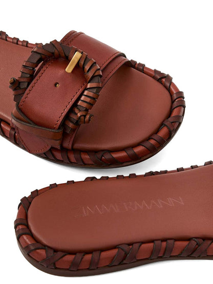 Zimmermann Alchemy leather sandals Brown