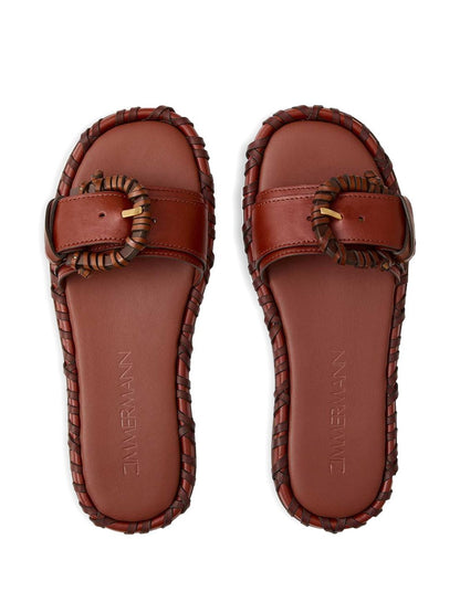 Zimmermann Alchemy leather sandals Brown
