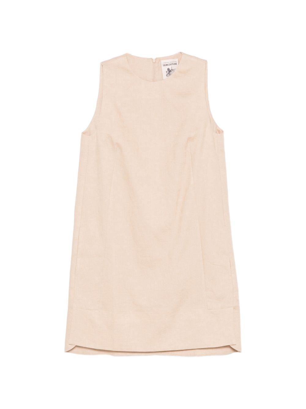 Semicouture Sheena linen mini dress BEIGE