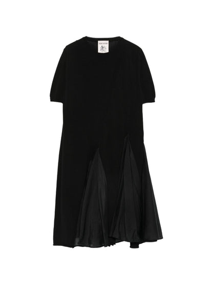 Semicouture Blondie cotton and silk dress BLACK