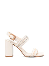 Zimmermann Alchemy leather heel sandals WHITE