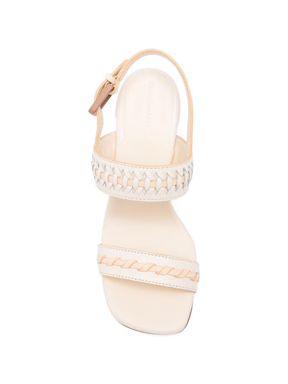 Zimmermann Alchemy leather heel sandals WHITE