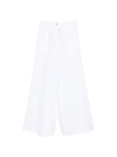 Semicouture Kym linen trousers WHITE