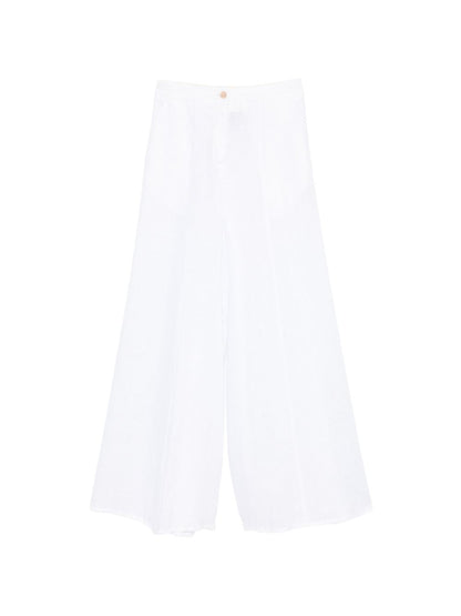 Semicouture Kym linen trousers WHITE