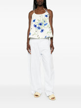 Stella McCartney Embroidered cotton top WHITE