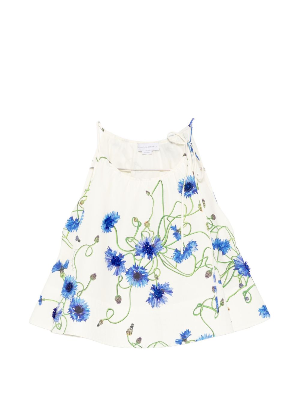 Stella McCartney Embroidered cotton top WHITE