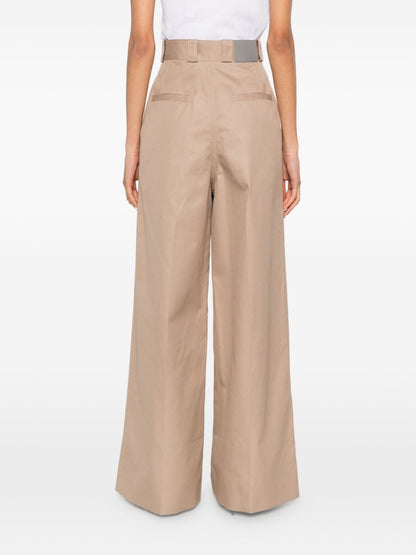 Balenciaga Cotton high-waisted trousers BEIGE