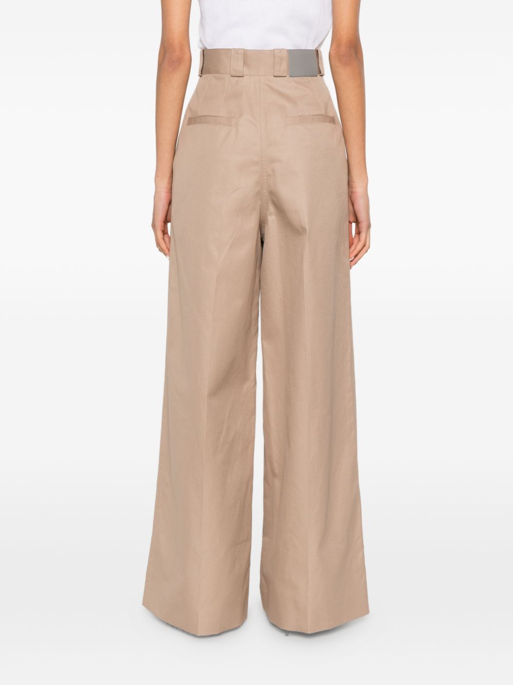 Balenciaga Cotton high-waisted trousers BEIGE