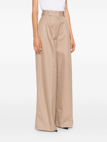 Balenciaga Cotton high-waisted trousers BEIGE