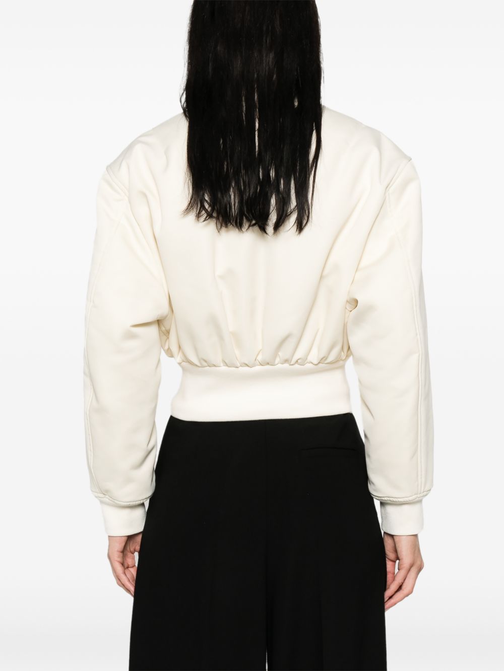 Balenciaga Cropped bomber jacket Ivory