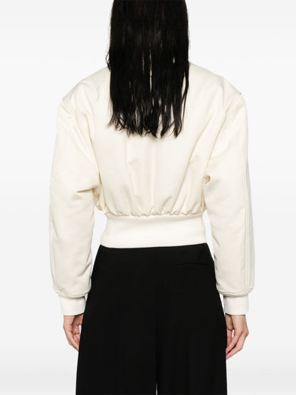 Balenciaga Cropped bomber jacket Ivory