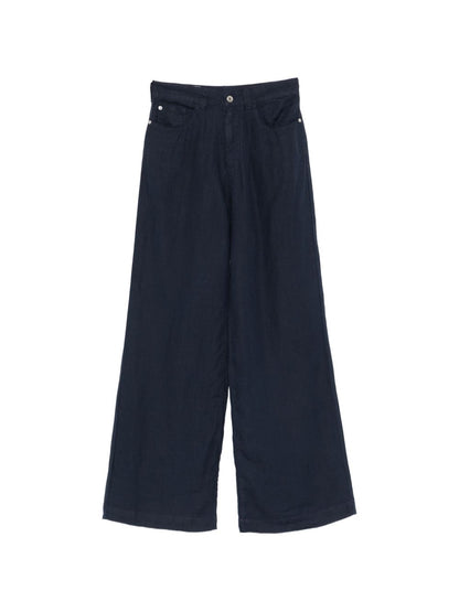 Emporio Armani Linen trousers NAVY