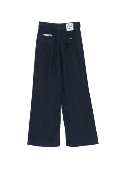 Emporio Armani Linen trousers NAVY