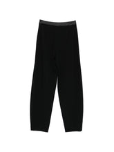 Emporio Armani Satin-Finish Tapered Trousers BLACK
