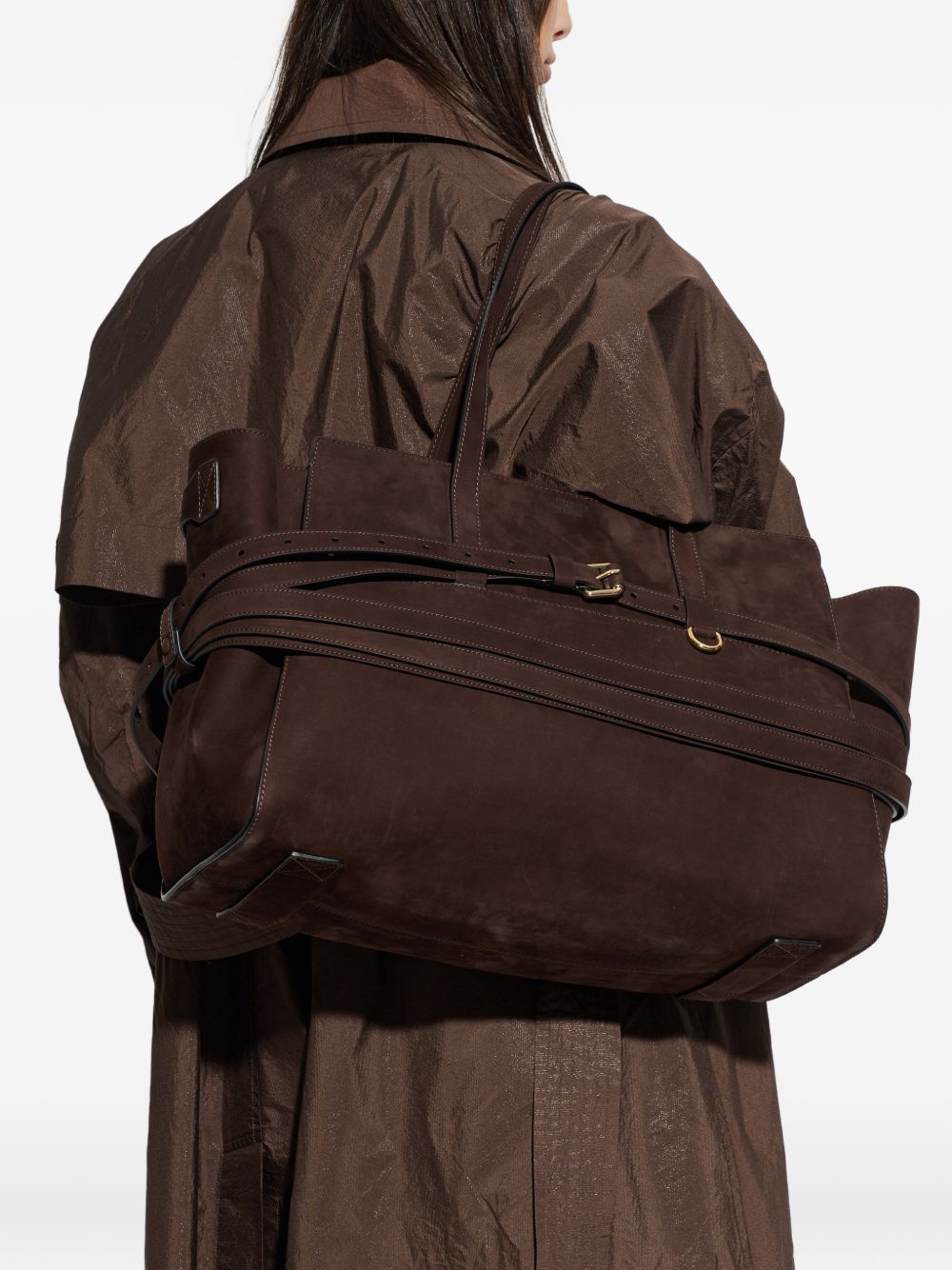 Moschino Tie Me Handbag BROWN